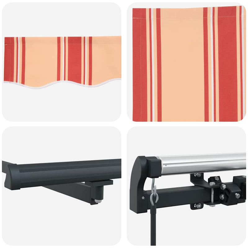vidaXL Behúzható napellenző sárga és narancssárga 600 × 350 cm szövet