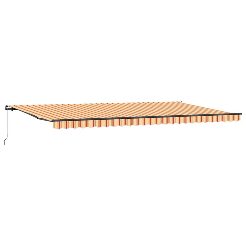 vidaXL Behúzható napellenző sárga és narancssárga 600 × 350 cm szövet