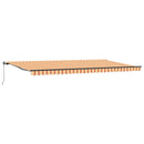 vidaXL Behúzható napellenző Sárga és narancs 600 × 350 cm