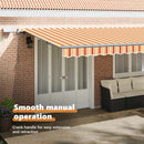vidaXL Behúzható napellenző Sárga és narancs 600 × 350 cm