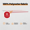 vidaXL Napernyő Anyag Piros és Fehér 600 × 350 cm Poliészter