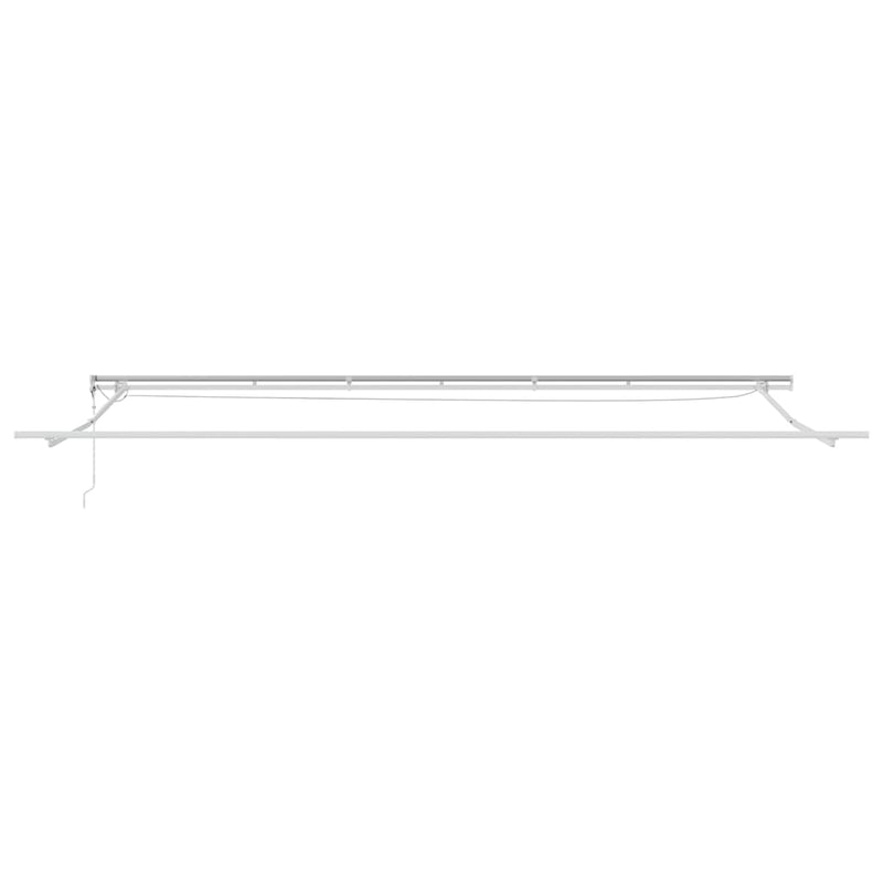 vidaXL Behúzható napellenző Piros és Fehér 600 × 350 cm Szövet és Fém