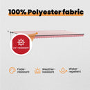 vidaXL Napernyő Anyag Piros és Fehér 600 × 350 cm Poliészter