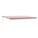 vidaXL Napernyő Anyag Piros és Fehér 600 × 350 cm Poliészter