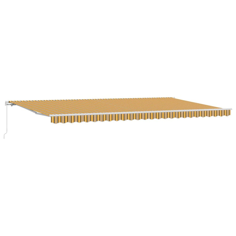 vidaXL Behúzható napellenző Sokszínű 600 × 350 cm Poliészter és fém