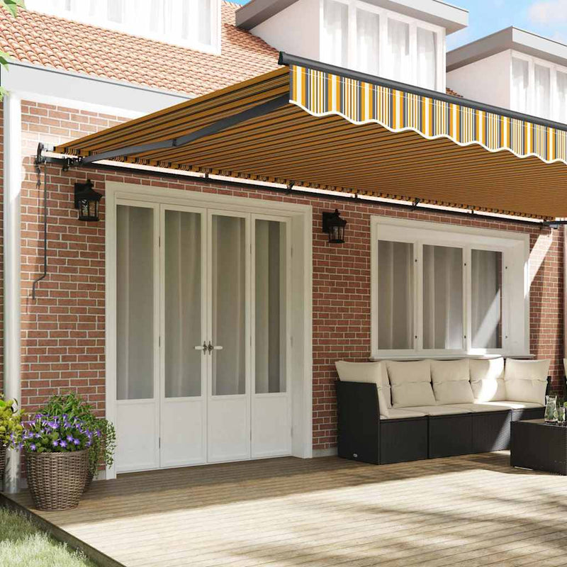 vidaXL Behúzható napellenző Sokszínű 600 ×350 cm szövet