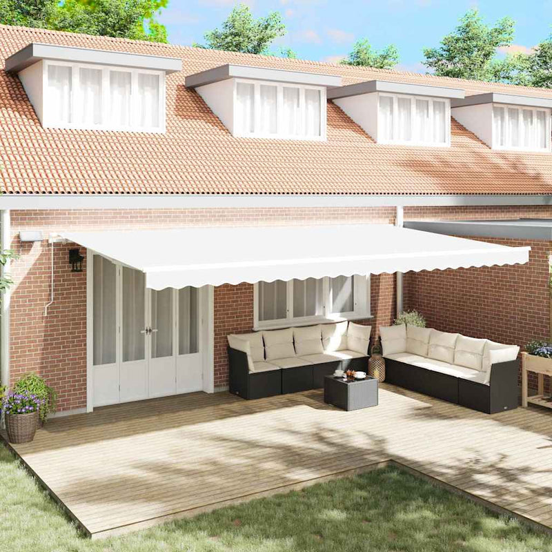 vidaXL Behúzható napellenző tartalmaz 600 × 350 cm Fehér