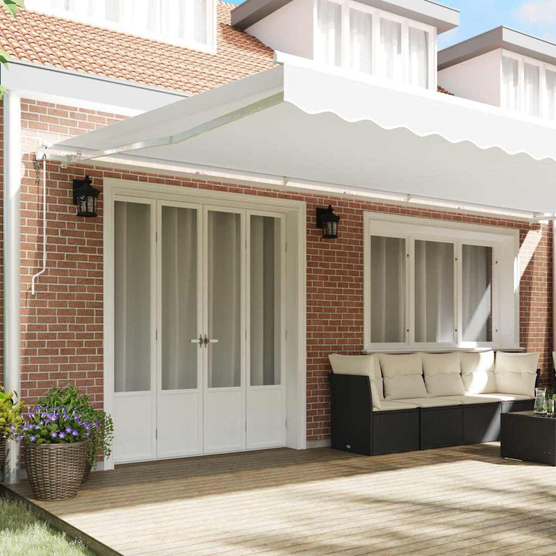 vidaXL Behúzható napellenző 600 × 350 cm Fehér