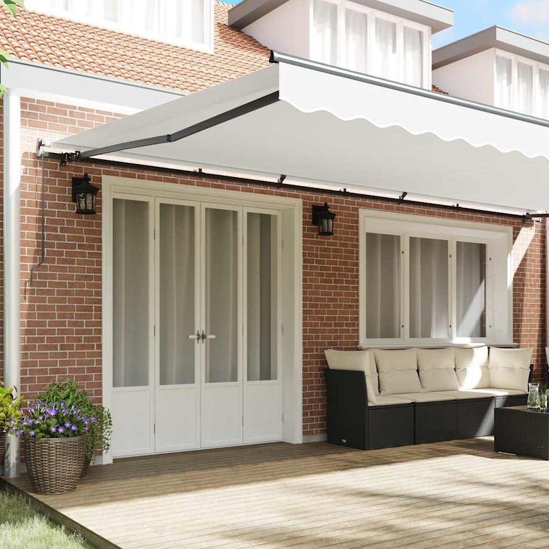 vidaXL Napernyő Fehér 600 × 350 cm szövet