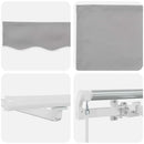 vidaXL Behúzható napellenző Világosszürke 600 × 350 cm Szövet és Acél