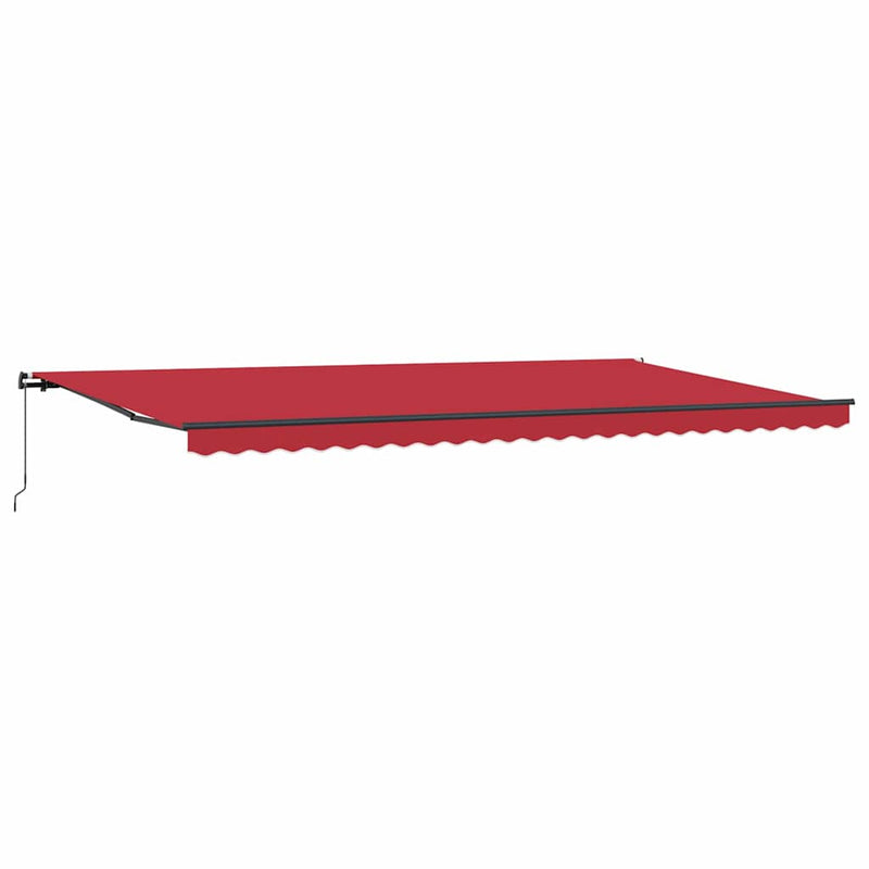 vidaXL Behúzható napellenző Piros 600 × 350 cm szövet