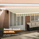 vidaXL Behúzható napellenző Zöld és sárga 600 × 350 cm