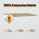 vidaXL Napernyő Anyag Zöld és Sárga 600 × 350 cm Poliészter
