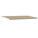 vidaXL Behúzható napellenző Zöld és Sárga 600 × 350 cm