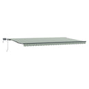 vidaXL Behúzható napellenző Zöld és Fehér 600 × 350 cm