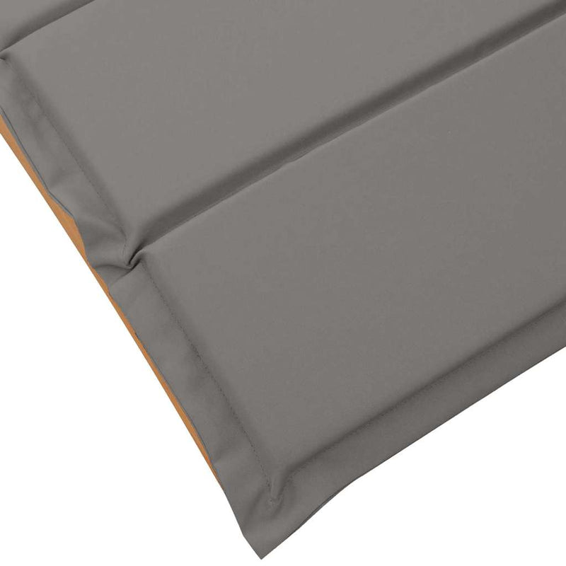 vidaXL Napozóágy párnával 2 pcs Szürke 184 x 55 x 64cm Tömör akácfa