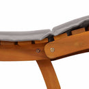 vidaXL Napozóágy párnával 2 pcs Tópszínű 184 x 55 x 64cm Tömör akácfa