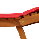 vidaXL Napozóágy párnával 2 pcs Piros 184 x 55 x 64cm Tömör akácfa