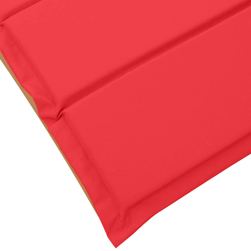 vidaXL Napozóágy párnával 2 pcs Piros 184 x 55 x 64cm Tömör akácfa