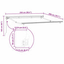 vidaXL Napernyő keret Fehér 2.5 x 2 m Porszórt acél és alumínium