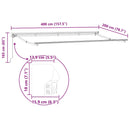 vidaXL Napernyő keret Fehér 4 x 2 m Porszórt acél és alumínium