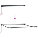 vidaXL Napernyő keret Antracit 3,5 x 2,5 m Porszórt acél és alumínium