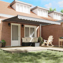 vidaXL Napernyő keret Antracit 5 x 3 m Porszórt acél és alumínium