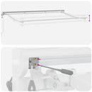 vidaXL Napernyő keret Fehér 3.5 x 2 m Porszórt acél és alumínium