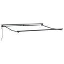 vidaXL Napernyő keret Antracit 3,5 x 2,5 m Porszórt acél és alumínium