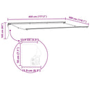 vidaXL Napernyő keret Antracit 4,5 × 3 m Porszórt acél és alumínium