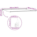 vidaXL Napernyő keret Antracit 5 x 3 m Porszórt acél és alumínium