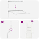 vidaXL Napernyő keret Fehér 2.5 x 2 m Fém