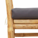 vidaXL Kerti pad párnával Barna 110 x 38 x 65cm bambusz