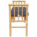 vidaXL Kerti pad párnával Barna 110 x 38 x 65cm bambusz