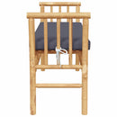 vidaXL Kerti pad párnával Barna 110 x 38 x 65cm bambusz