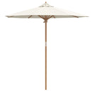 vidaXL Kerti napernyő Krémfehér 217 x 217 x 230 cm bambusz