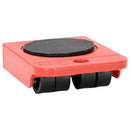 vidaXL 8 db piros bútorgörgő emelőkkel 9,8 x 7,5 x 3 cm 150 kg