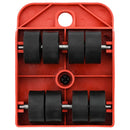 vidaXL 8 db piros bútorgörgő emelőkkel 9,8 x 7,5 x 3 cm 150 kg