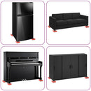 vidaXL 8 db piros bútorgörgő emelőkkel 9,8 x 7,5 x 3 cm 150 kg