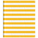vidaXL sárga és fehér csíkos erkélyparaván 120 x 700 cm
