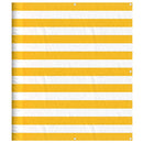 vidaXL sárga és fehér csíkos erkélyparaván 120 x 1000 cm