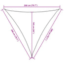 vidaXL sárga napellenző vitorla 2 x 2 x 2 m 100% poliészter Oxford