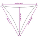 vidaXL piros napellenző vitorla 2 x 2 x 2 m 100% poliészter Oxford