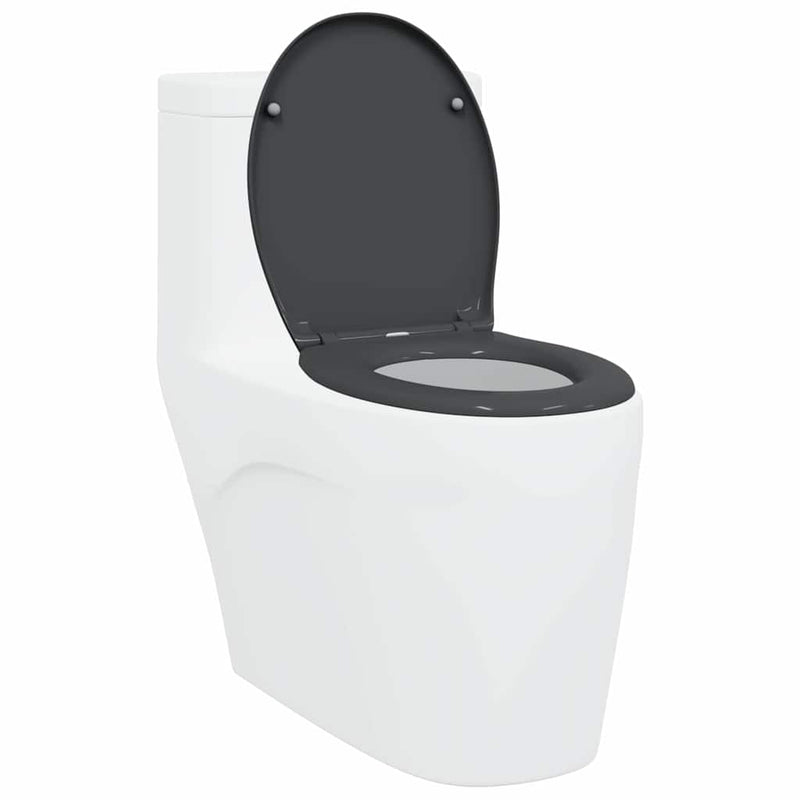 vidaXL Gyorsan Levehető WC Ülőke Antracit 44.8 x 37.3 x 4.2 cm
