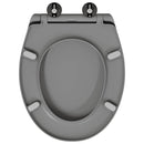 vidaXL WC ülőke Szürke 47 x 37 x 4 cm Duroplast