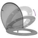 vidaXL Gyorsan Levehető WC Ülőke Szürke 44.8 x 37.3 x 4.2 cm Duroplast