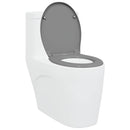 vidaXL Gyorsan Levehető WC Ülőke Szürke 44.8 x 37.3 x 4.2 cm Duroplast