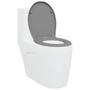 vidaXL WC ülőke Szürke 47 x 37 x 4 cm Duroplast