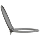 vidaXL Gyorsan Levehető WC Ülőke Szürke 44.8 x 37.3 x 4.2 cm Duroplast