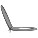 vidaXL WC ülőke Szürke 47 x 37 x 4 cm Duroplast